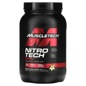 Nitro Tech Ripped - Lean Protein + Weight Loss - French Vanilla Bean - 2 lbs (907 g) - MuscleTech