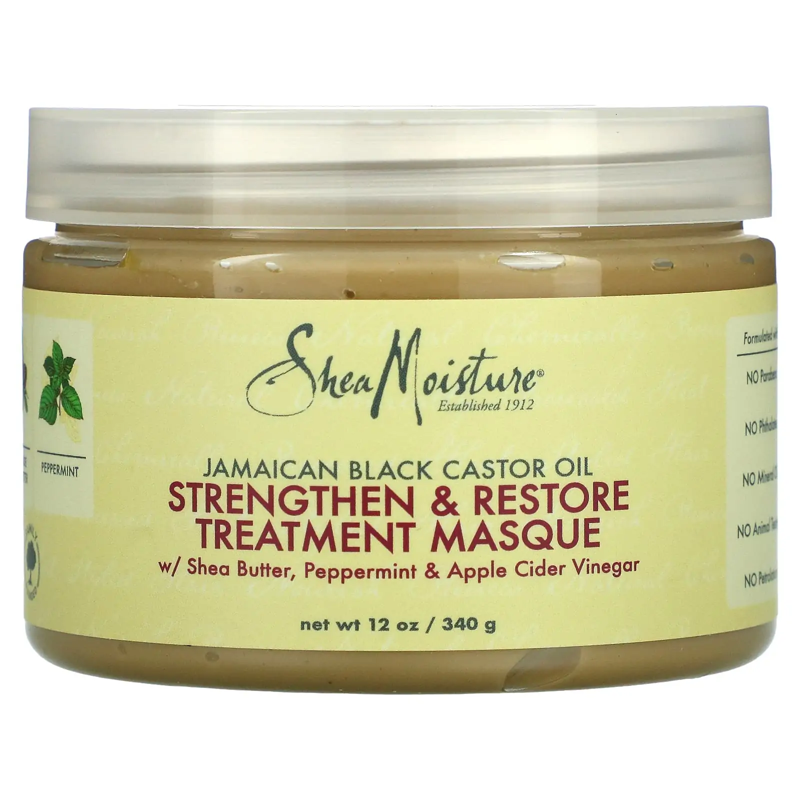 Shea Moisture Jamaican Black Castor Oil Masque Strengthen And Restore Treatment For Hair - 12 Oz (340 G)