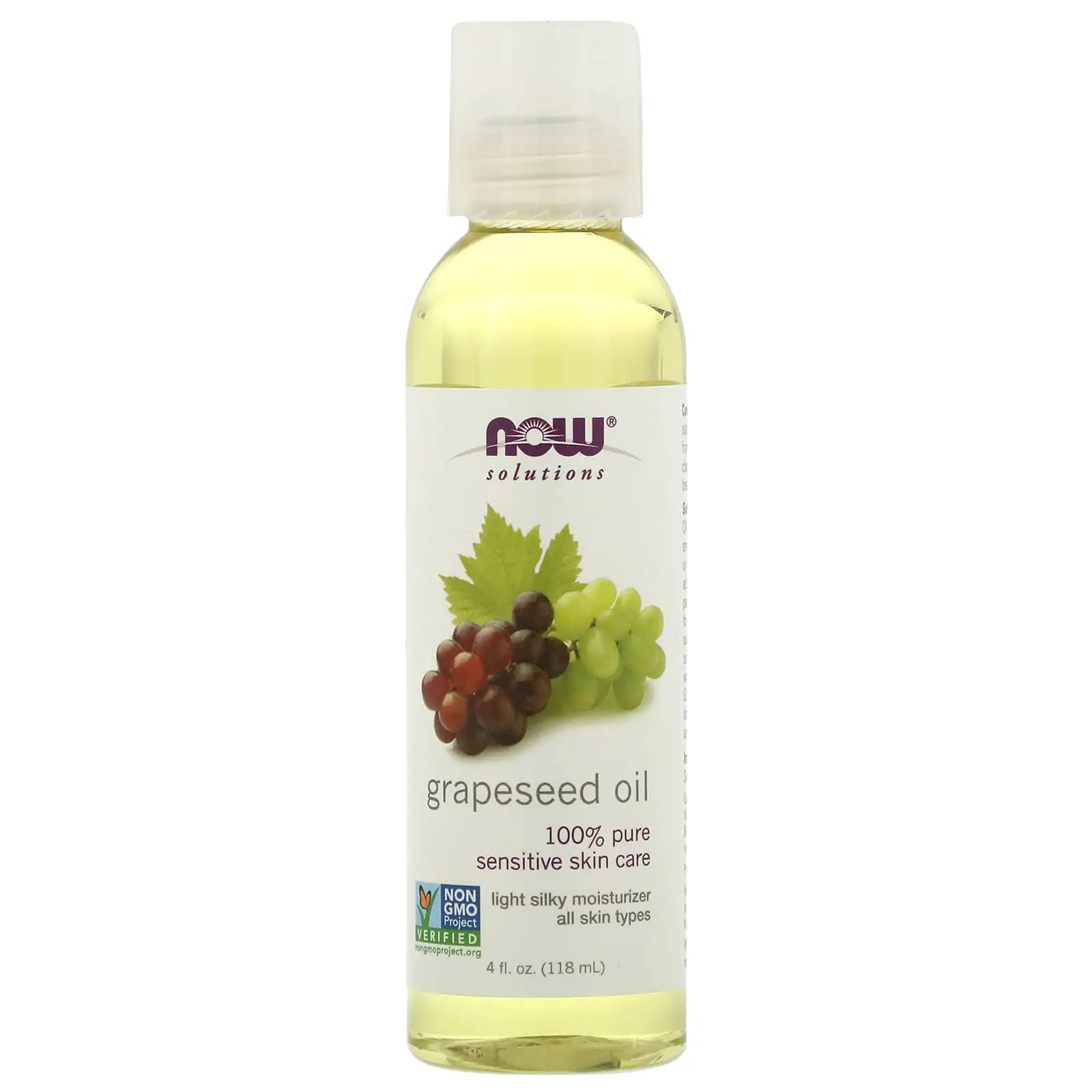 Solutions - Grapeseed Oil - 4 Fl Oz (118 Ml) - Now Foods