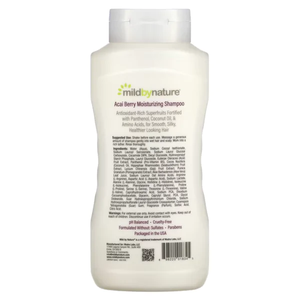 Mild By Nature, Acai Berry Moisturizing Shampoo 473 Ml