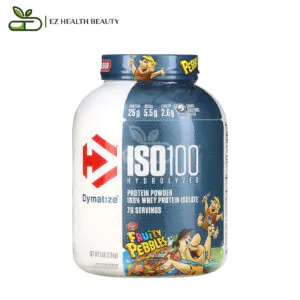 أيزو 100 متحلل مائيًا Iso 100 Dymatize بروتين شرش اللبن المعزول 100% بنكهة حبيبات الفواكه 2,3 كجم