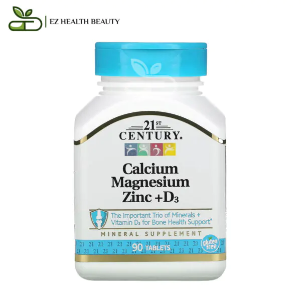 21St Century Calcium Magnesium Zinc Vitamin D3 Tablets Builds Healthy Bones And Teeth