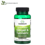 Full Spectrum Ginger and Turmeric Supplements For Digestive System Swanson 60 Capsules