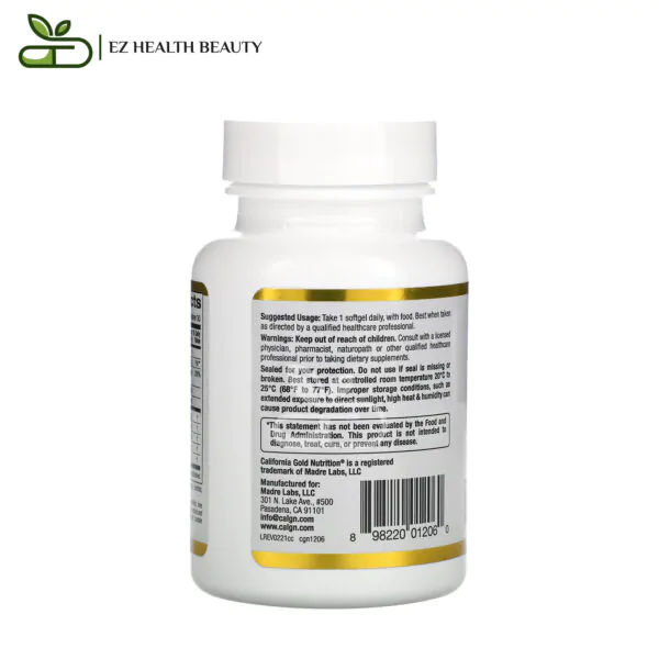 Astacarotenoid Complex مكمل غذائي لصحة العين اللوتين الليكوبين أستازانتين 30 كبسولة Astacarotenoid Complex California Gold Nutrition