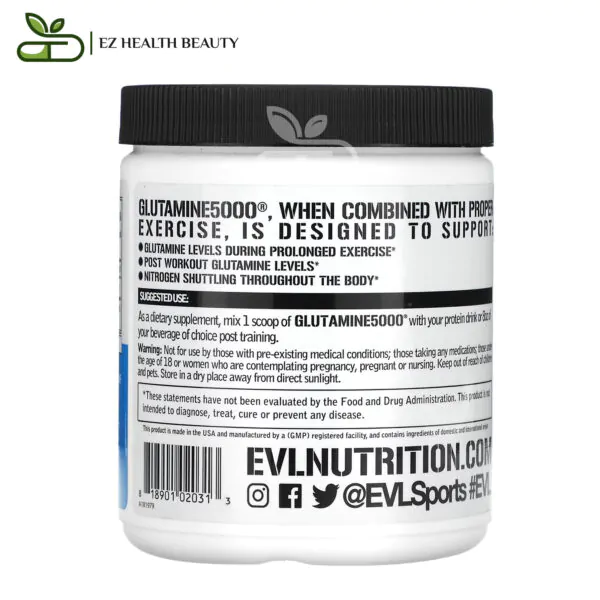 Evlution Nutrition Glutamine Supplement For Muscle Growth