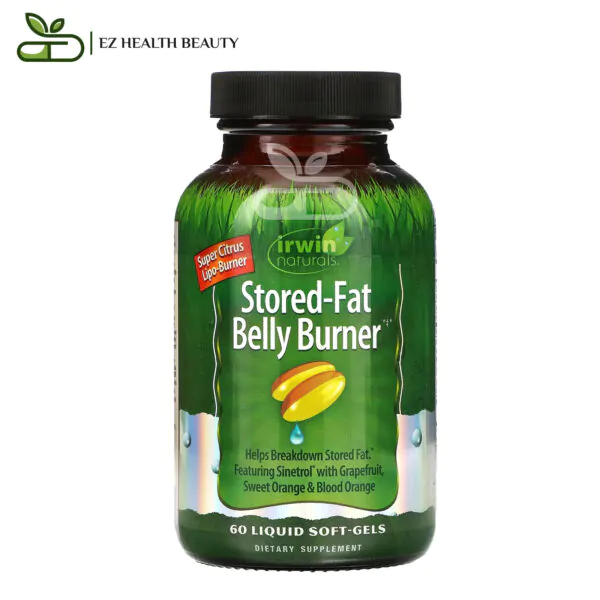 Irwin Stored Fat Belly Burner Liquid Soft Gels Help Breakdown Stored Fat