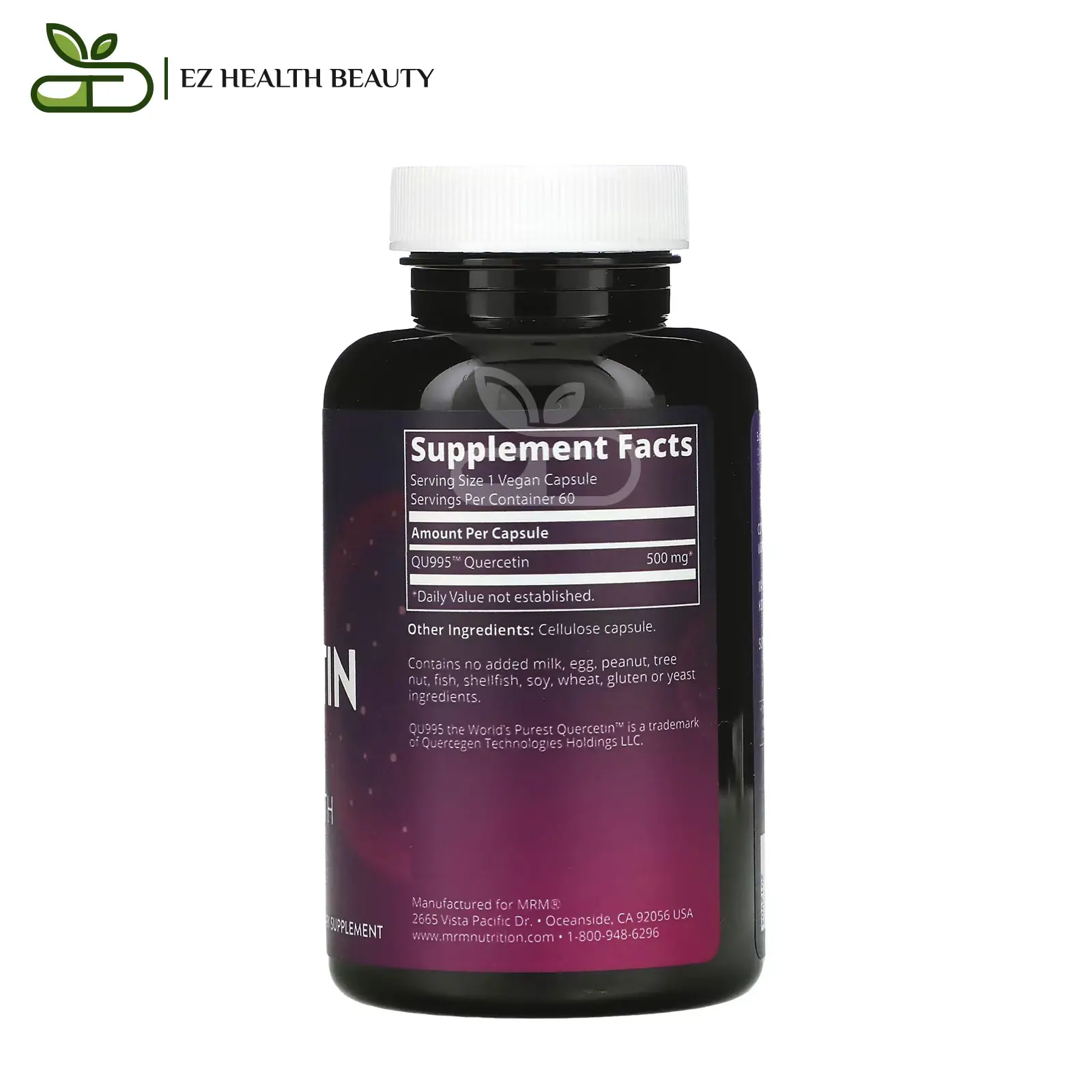 دواء كيرسيتين لتقوية المناعة من Mrm Nutrition عدد 60 كبسولة نباتية – Mrm Nutrition Quercetin