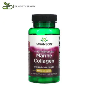 كبسولات الكولاجين البحري لصحة الجلد والمفاصل 400 مجم 60 كبسولة Marine Collagen Swanson