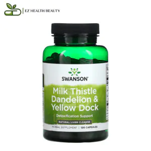 ميلك ثيستل الهندباء والحوض الاصفر للكبد وإزالة السموم 120 كبسولة Milk Thistle Dandelion & Yellow Dock Swanson