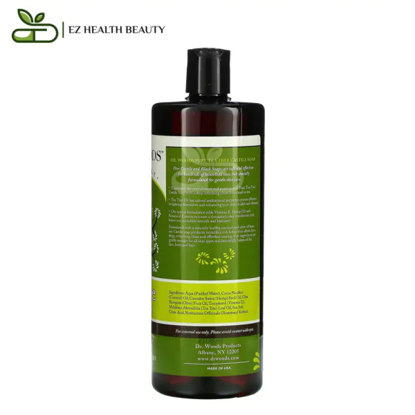 صابون كاستيل من شجرة الشاي للبشرة العادية إلى الدهنية 946 مل Tea Tree Castile Soap Dr Woods