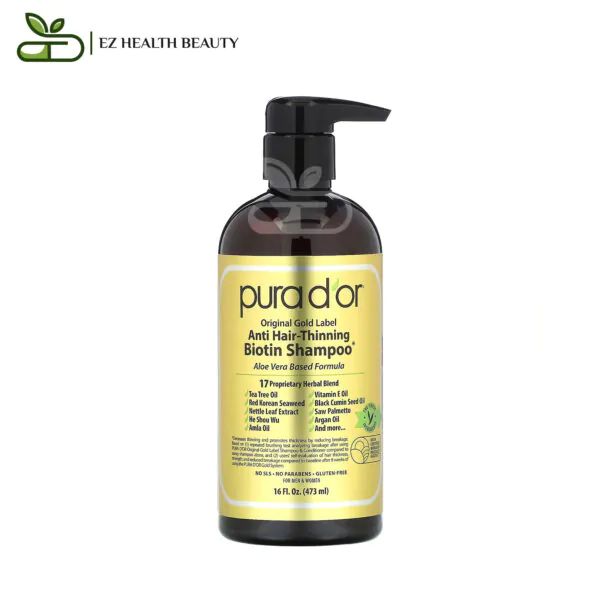 Anti-Hair Thinning Biotin Shampoo Pura D'Or 16 Fl Oz (473 Ml)