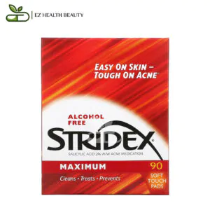 ستريديكس علاج حب الشباب خالي من الكحول 90 قطعة قطنية ناعمة الملمس Maximum Alcohol Free Stridex