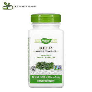 Nature's Way Kelp Supplement, Whole Thallus, 600 mg, 180 Vegan Capsules
